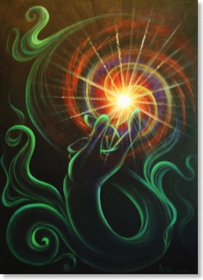 Erster Funke des Lebens (Serie Genesis), Acryl